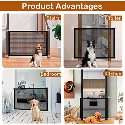 Agvincy Baby Gate For Stairs, Portable Mesh Dog Gates For The House Easy Install Anywhere, 42 X 28 Inch Dog Gates For Doorways Providing A Safe Enclosure For Pets And Baby To Play And Rest #TOP4