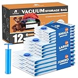 Captainfive Vakuumbeutel für Kleidung Bettdecken, Vakuumierbeutel 12 Stück...