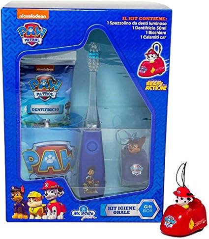 Paw Patrol Set Brosse A Dent Electrique Led Avec Accessoires Pat Patrouille Amazon Fr Beaute Et Parfum