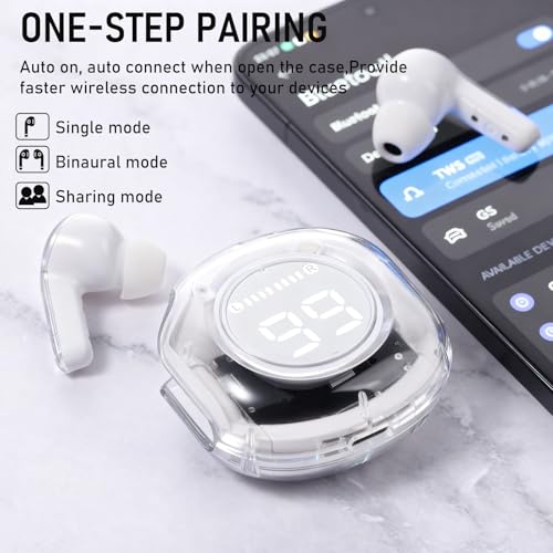 Wireless Bluetooth Earbuds 2-Pack, Black + White Dual Color, with Charging Case, Crisp Call Quality, Quick Pairing for iPhone Android, Lightweight for Gym, Running & Daily Listening - image 5