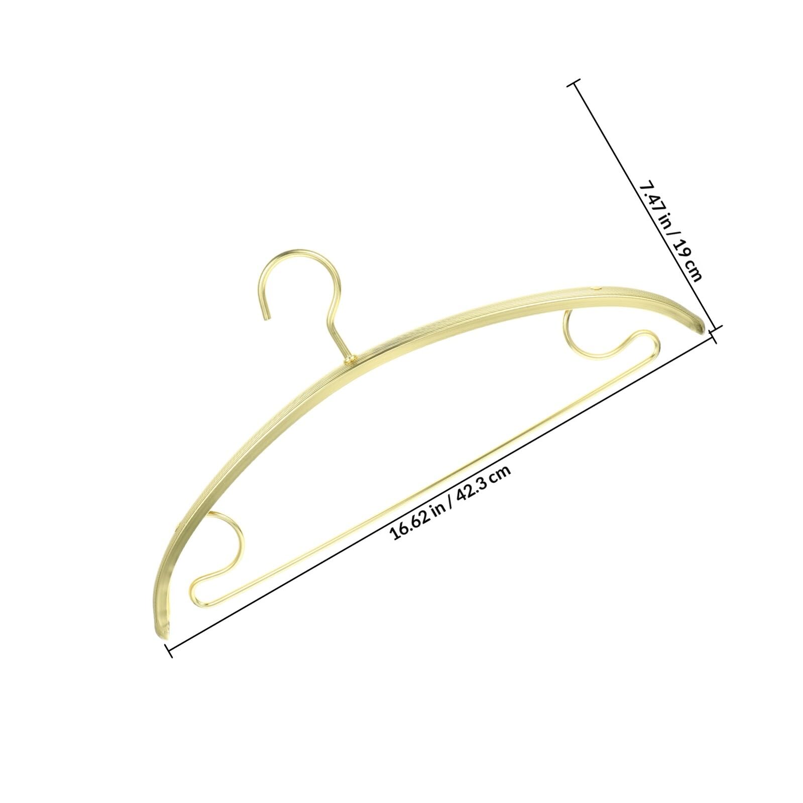 rutschfeste Wäschebügel -Pack aus Aluminiumlegierung Gold