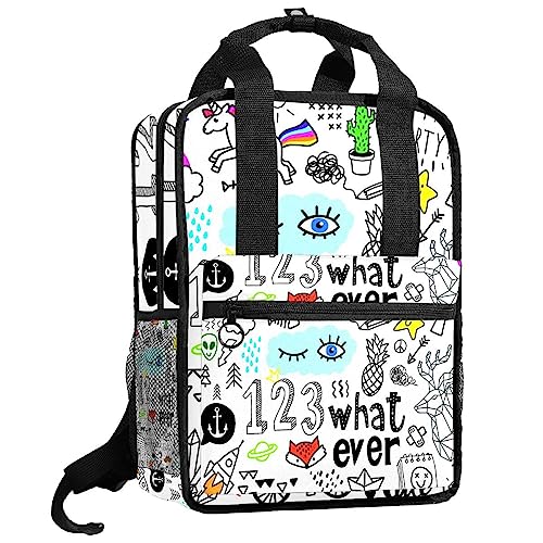 Sac à dos arc-en-ciel mixte 35.5x26x12 cm avec bretelles réglables rembourrées