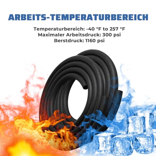 3 Meter Benzinschlauch 8mm Innendurchmesser Kraftstoffschlauch Kraftstoffleitung Ölschlauch Dieselschlauch für LKW, PKW, Traktoren oder kleine Motoren