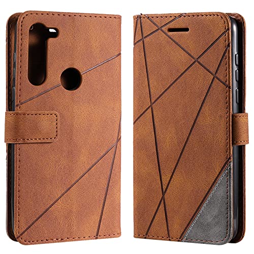 Vankii Funda para Motorola Moto G8 Power, Billetera Carcasa Protectora Libro Tapa Silicona Bumper PU Cuero Cartera Case Flip Cierre Magnético Leather Soporte Wallet Antigolpes Cover (Marrón)