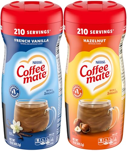 Coffee mate French Vanilla, Hazelnut Powdered Creamer Variety, 15 oz (Pack of 2) - image 1