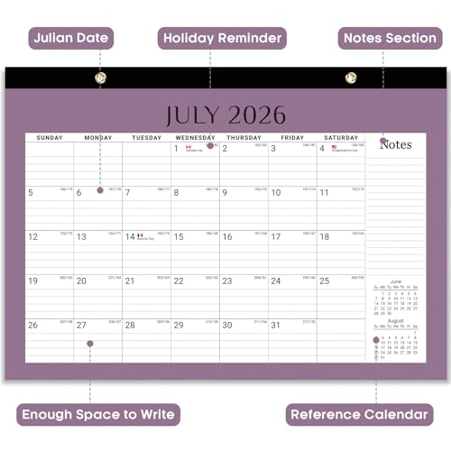 Image of 3 Pack of Desk Calendar 2026-2027, 18-Month Calendar Runs from July 2026 to December 2027, Large 17 inch x 12 inch Monthly Desktop & Wall Calendar for Home & Office - Boho