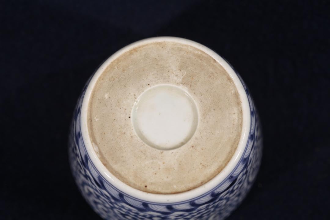 古伊万里染付大振太蛸唐草図蕎麦猪口 無傷 江戸中期 102