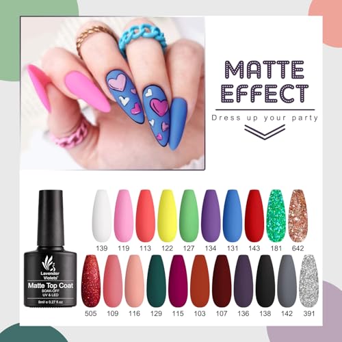 Kit de uñas gel Lavender Violets 240 piezas con luz UV miniatura 6