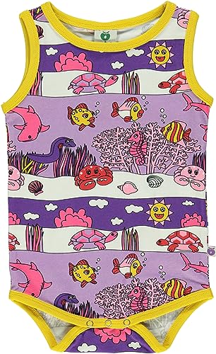 Body sin mangas con paisaje submarino para bebés y niños pequeños Småfolk 1