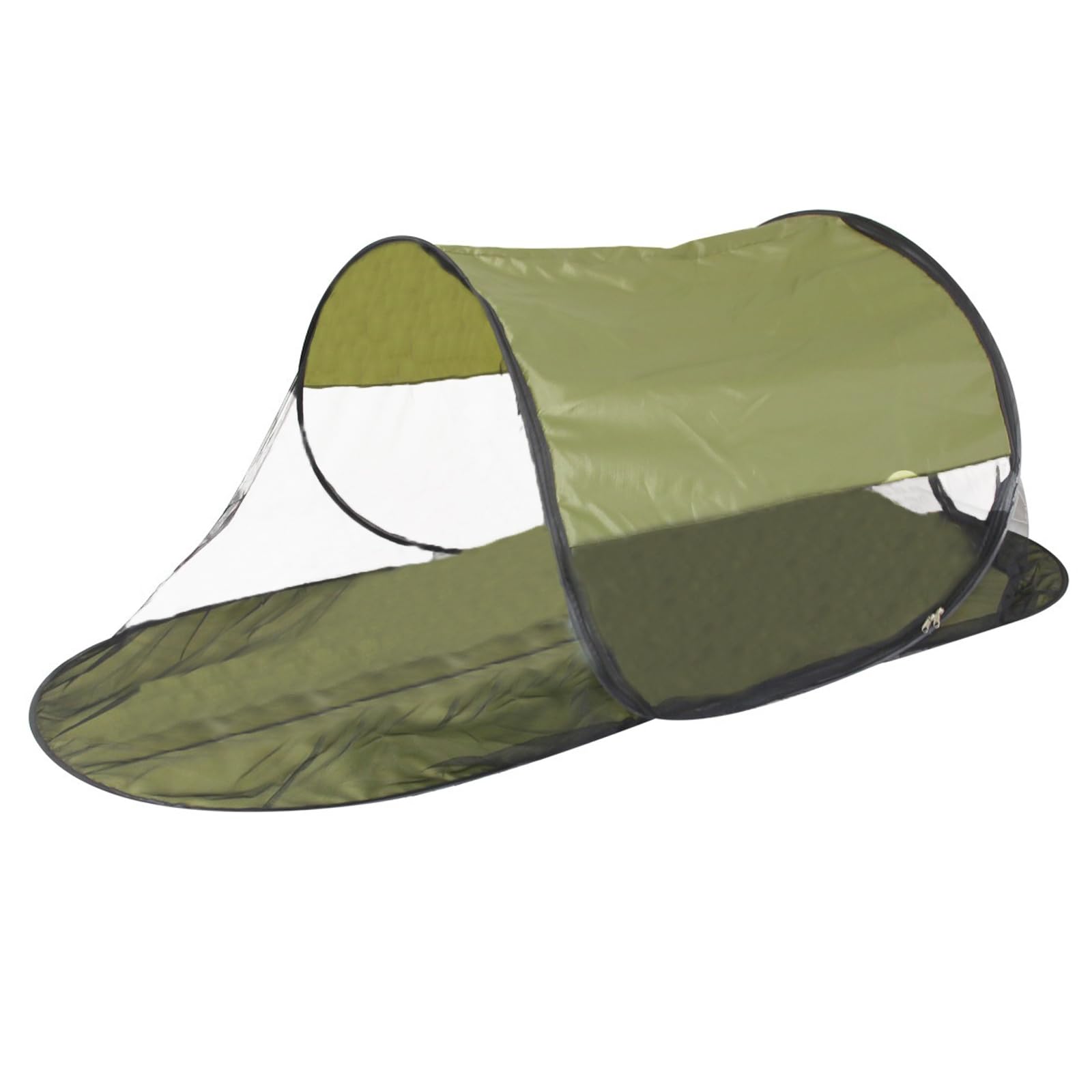 Mosquitera portátil desplegable para cama, viajes, campamento (parte inferior verde y parte superior verde)