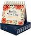 Only Zest "Hello, New Day" Perpetual Calendar—365 Daily Affirmations for Women, Desk Motivational Quotes, Compact Flip 5.1×5" Easel Stand, Undated Use Any Year, Gift-Boxed for Birthdays, Mother's Day