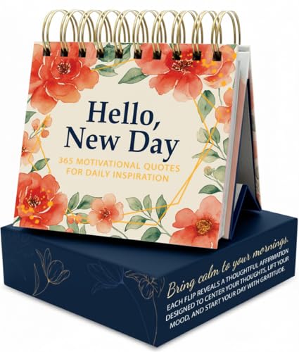 Only Zest 'Hello, New Day' Perpetual Calendar—365 Daily Affirmations for Women, Desk Motivational...