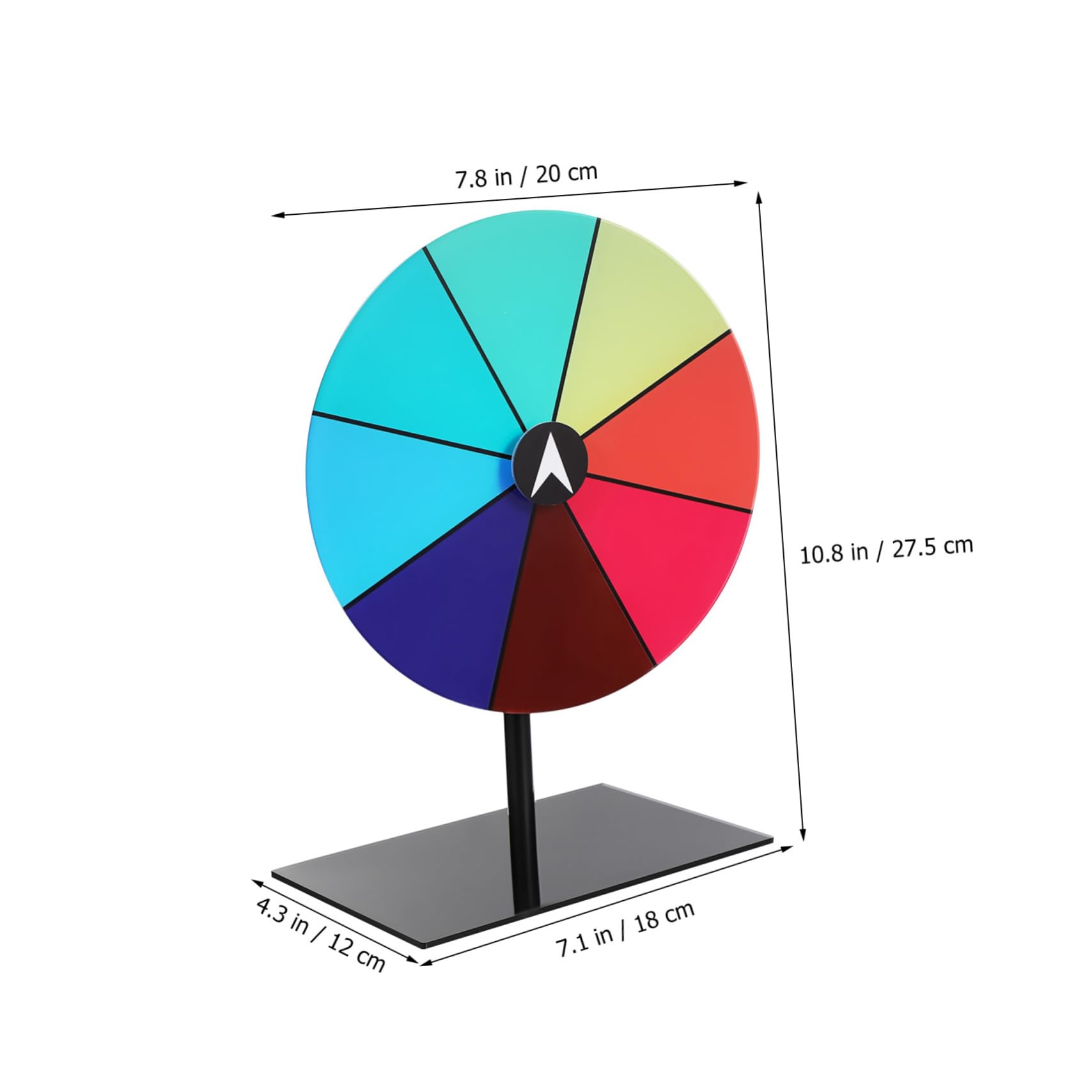 BESTonZON Spinning Prize Wheel with Tabletop Roulette for Party Games Classroom Activities Acrylic Design Portable Lucky Wheel for Events Fun Gatherings