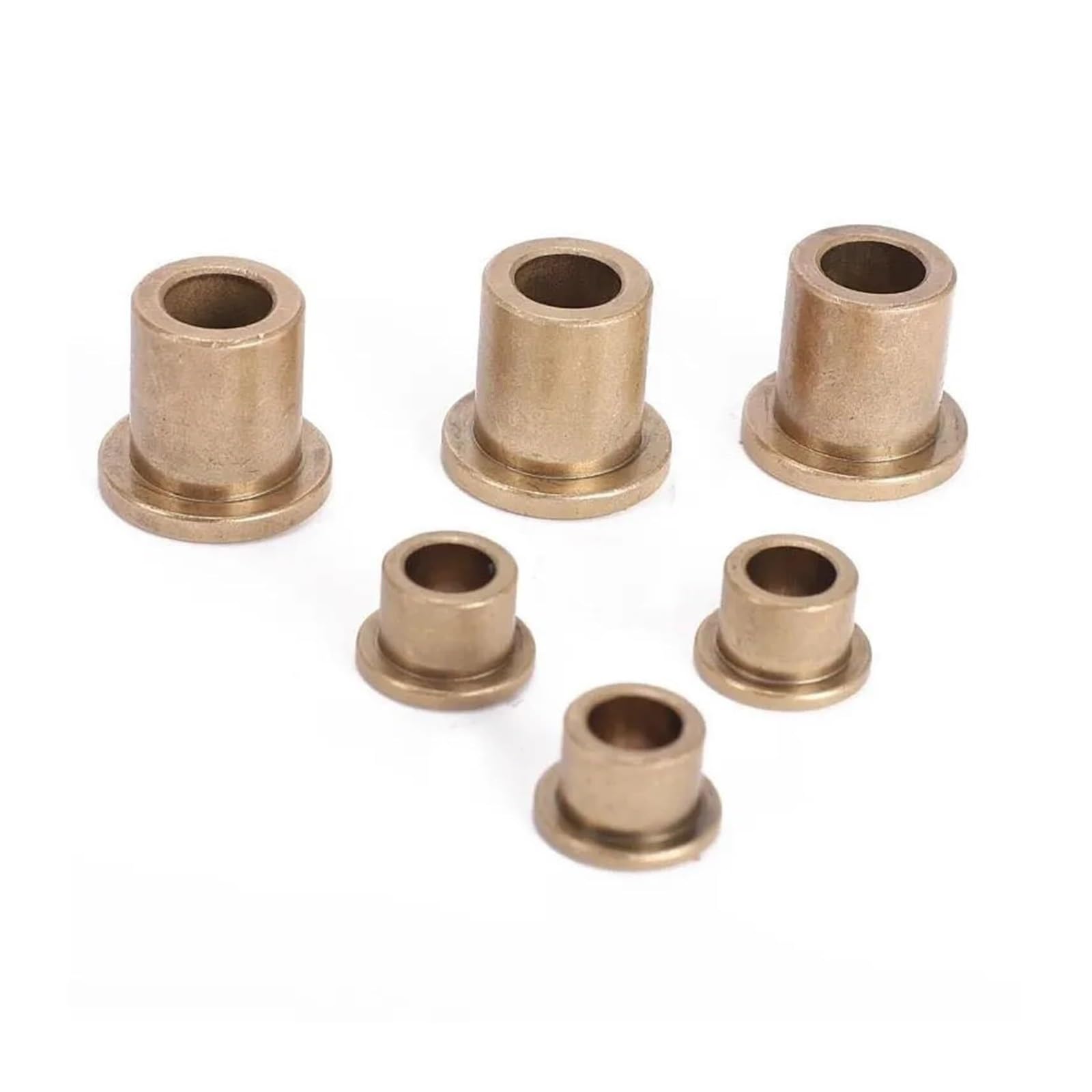 Bearings, 5PCS Inner 2 3 4 5 6 8mm Flanged Self-lubricating Bearing Powder Metallurgy Oil Copper Bushing Guide with Stepped Flange(8x12x8x16x2mm)