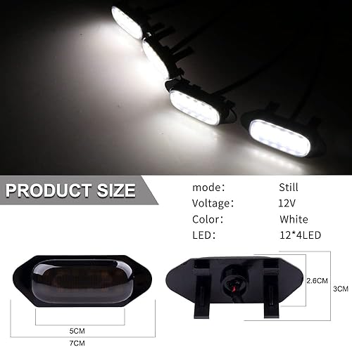 Miniatura 5 de Luces LED para parrilla delantera Toyota 2019 2020 2021 2022 2023 2024 RAV4 Raptor luces blancas para parrilla para camiones con arnés de cableado,