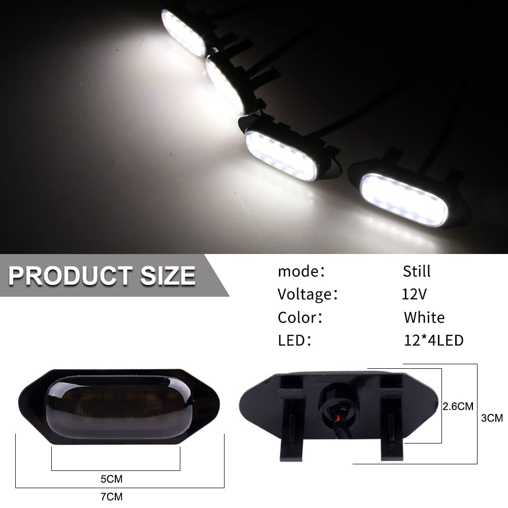 4PCS Set Amber Car LED Grille Lights For Rav4 Led Fog Driving Lights Smoke Lens 4PCS Set Amber Car LED Grille Lights For Rav4 Led Fog Driving Lights Smoke Lens