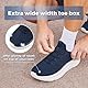 FitVille Slip On Sneakers Herren Walkingschuhe Extra Weit Sportschuhe Leichte Laufschuhe Atmungsaktive Jogging Fitness Outdoor Gym Schlüpfen Schuhe,Navy blau,50 EU,X-Weit