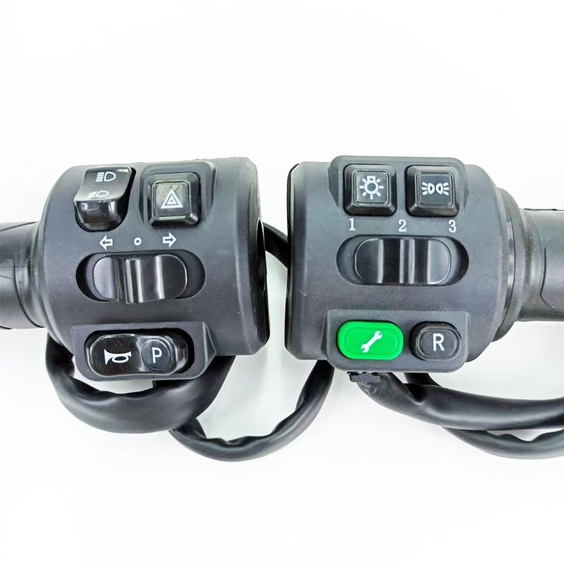 Hall Type Twist Throttle Accelerator with Three Speed/Reverse/Parking/Horn/Light Functions for E-Scooter Moped