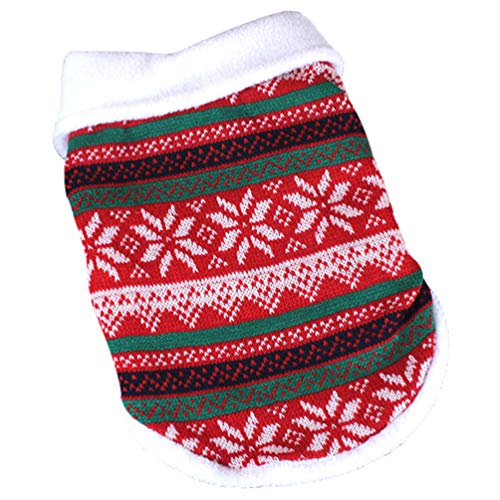 POPETPOP Cão Natal Cão Suéter Grosso Animal de Estimação Inverno Roupas Quentes Floco de Neve Projet