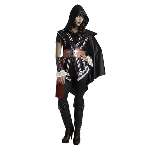 Palamon Women's Assassin's Creed Sassy Ezio Classic Costume, Black, Medium