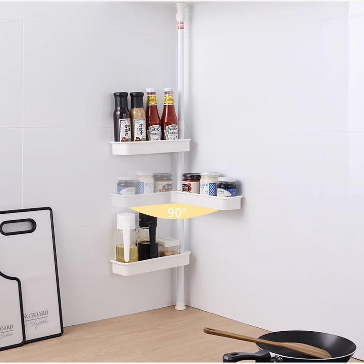 Amazon｜突っ張りキッチンラック キッチン つっぱり スパイス 突っ張り