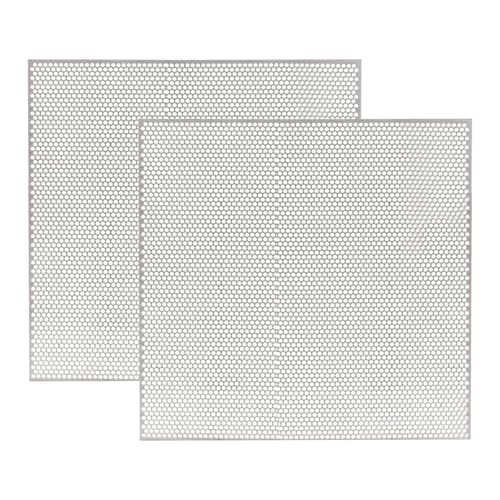 2 pièces Tôle perforée en acier inoxydable 305x305x15 mm Panneaux à trous Plaque Écran Décoratif Mailles pour la décoration intérieure, l'industrie