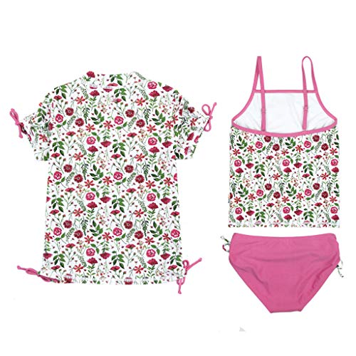 Image of SwimZip Girls' Long Sleeve Rash Guard & 1-Piece Swimsuit - UPF 50 Sun