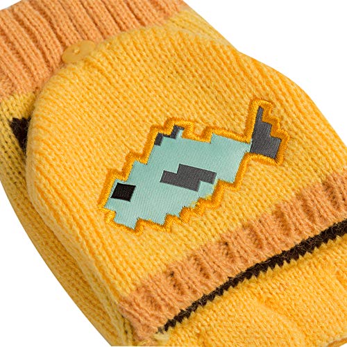 Guantes Minecraft Ocelot mitones convertibles de punto de invierno para niños y coleccionistas 3