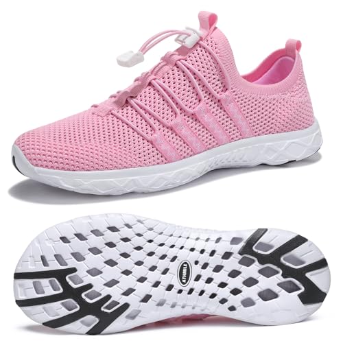 Image of ATHMILE Water Shoes for Men Women Barefoot Hiking Swim River Beach Knit | Adult Lake Pool Aqua Socks Quick Dry for Hiking Surfing Kayaking Sport Accessories Camping Must Haves