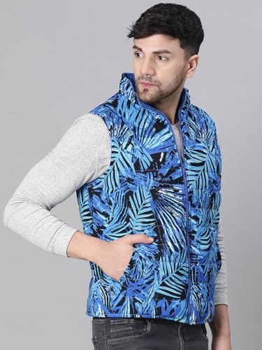 Image of oxolloxo Men's Aztec Print Zip Lined Sleeveless Reversible Quilted Jacket