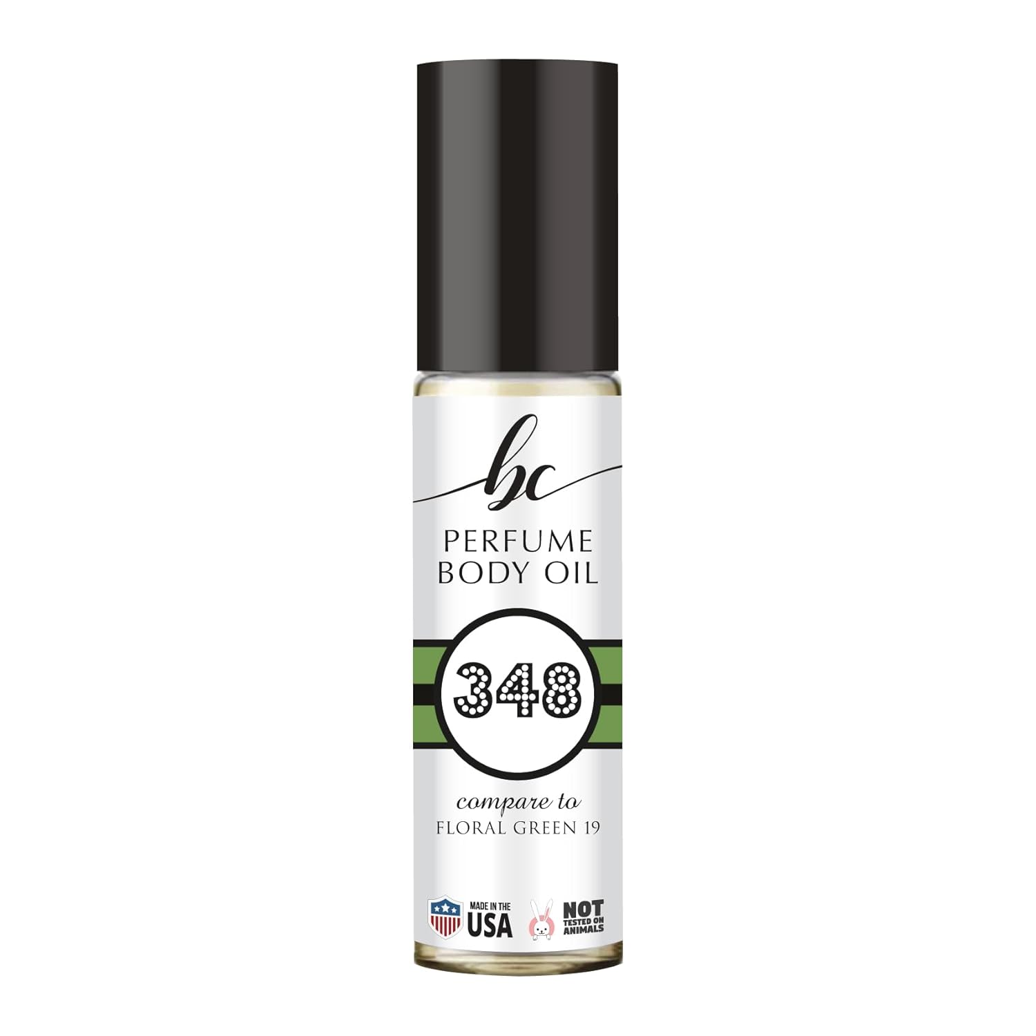 BC Perfume 348 Inspired by Floral Green 19 For Women Replica Fragrance Body Oil Dupes Roll-On 0.3 Fl Oz/10ml
