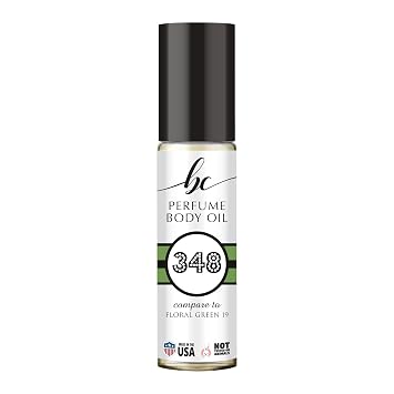 عطر BC 348 مستوحى من الأزهار الخضراء 19 للنساء نسخة طبق الأصل من زيت الجسم العطر Dupes Roll-On 0.3 Fl Oz/10ml