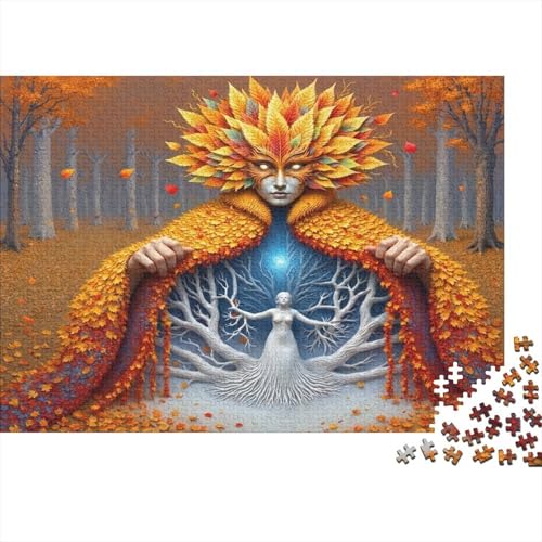 Puzzle de 1000 piezas Diosa de Otoño para relajarse en familia con un bosque mágico