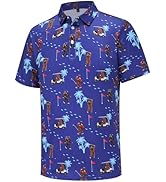 Mens Golf Polo Shirts Short Sleeve Dry Fit Performance Moisture Wicking Casual Funny Golf Polo Sh...
