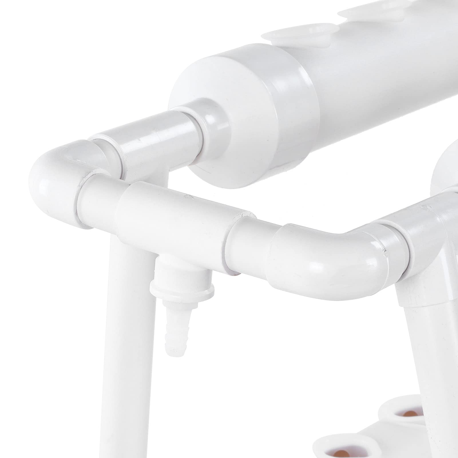 Fdit Zestaw do Uprawy Hydroponicznej 4 Warstwy 72 Miejsca System | Rama z Rur PVC, Stojak na Warzywa w Szklarni, do Użytku na Balkonie Rodzinnym, Wieża do Uprawy Bezglebowej