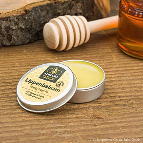 APISCURA Honig Propolis Lippenbalsam in der Dose | intensive Lippenplege mit Olivenöl, Bienenwachs, Honig & Propolis… – Bild 3