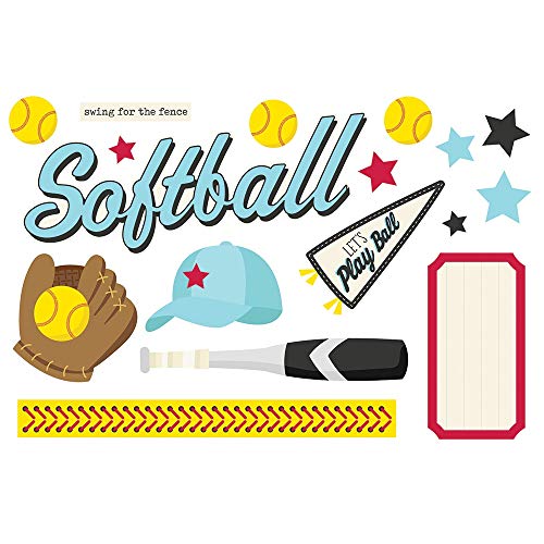 Page Pieces Softball Simple Stories pour scrapbooking thématique