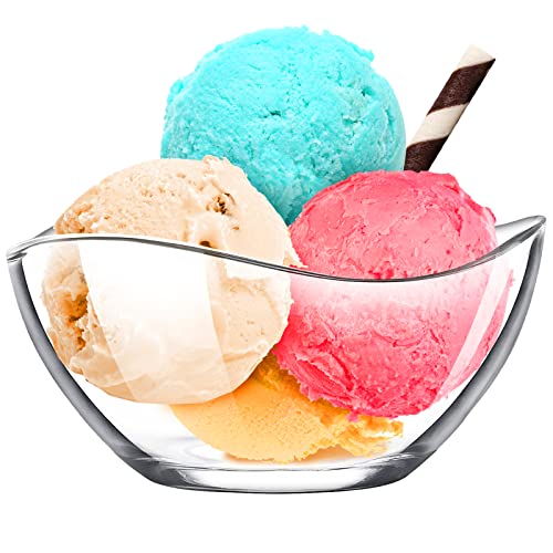 Konzept 11 - Juego de 2 cuencos de cristal, cuencos de cristal de 10 cm para postre, ensalada de frutas, aperitivos, salsas, cuencos de cereales transparentes, cuencos pequeños