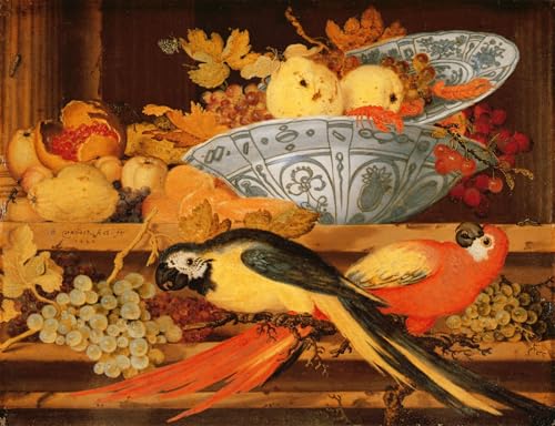 Lienzo PMEFGJDPE de 60x90cm con la obra Natura morta de Balthasar Van Der Ast para dormitorio