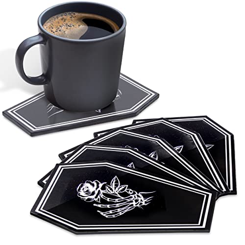 GOTHELIA Coffin Coasters