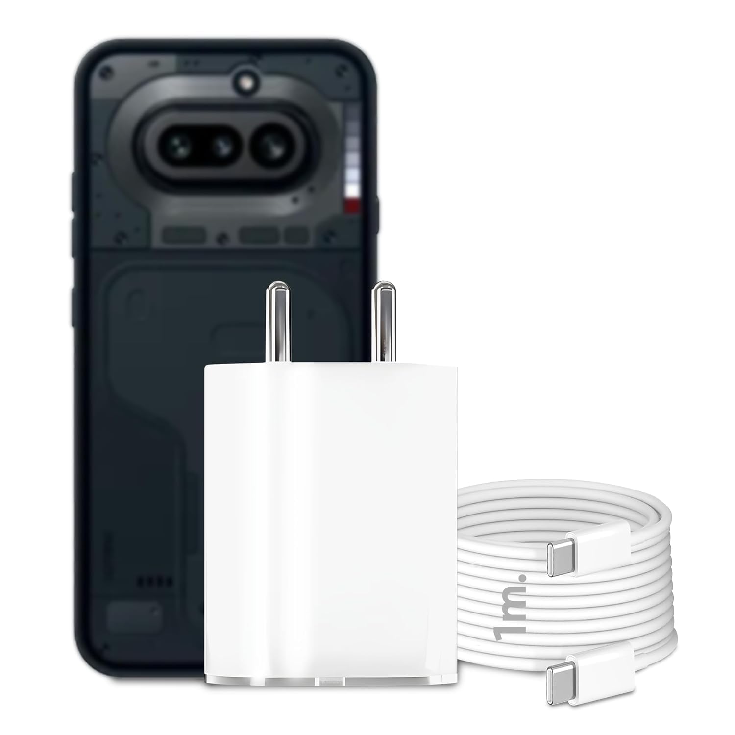45W Fast Charger for Lenovo Pad Pro Original QC Adapter Type C 3.0A High Speed Fast Turbo SuperVooc QC 3.0 Smart SinglePort with 1m Type-C Charging & Sync Cable (White, Vooc, SZ.A3)-image-49