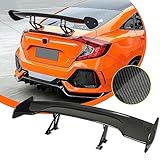 Ombialo 57 Inch Universal Rear Trunk Spoiler GT Racing Style Fit for Sedans Coupe Hatchback Adjustable Trunk Spoiler Wing (Carbon Fiber Look)