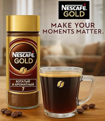 Image of NESCAFE Gold - Premium Instant Coffee (190g) By COUGAR | Rich Aroma & Smooth Taste with Golden Roasted Arabica | Instant Coffee Powder | Perfect for Hot Coffee & Cafe Style Drinks - (Imported)