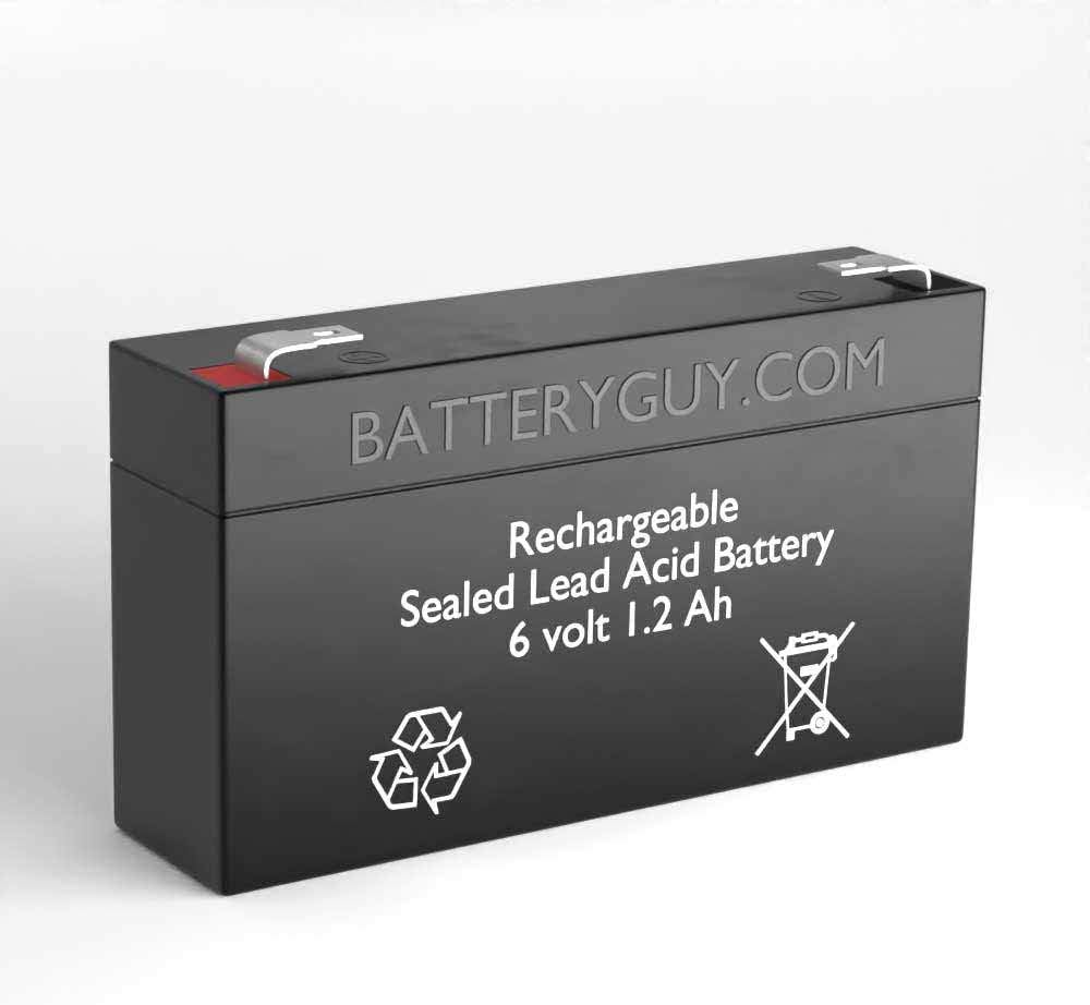 SSCOR AD-1200 Pulse Oximeter replacement 6V 1.2Ah SLA battery - BatteryGuy brand equivalent (rechargeable)