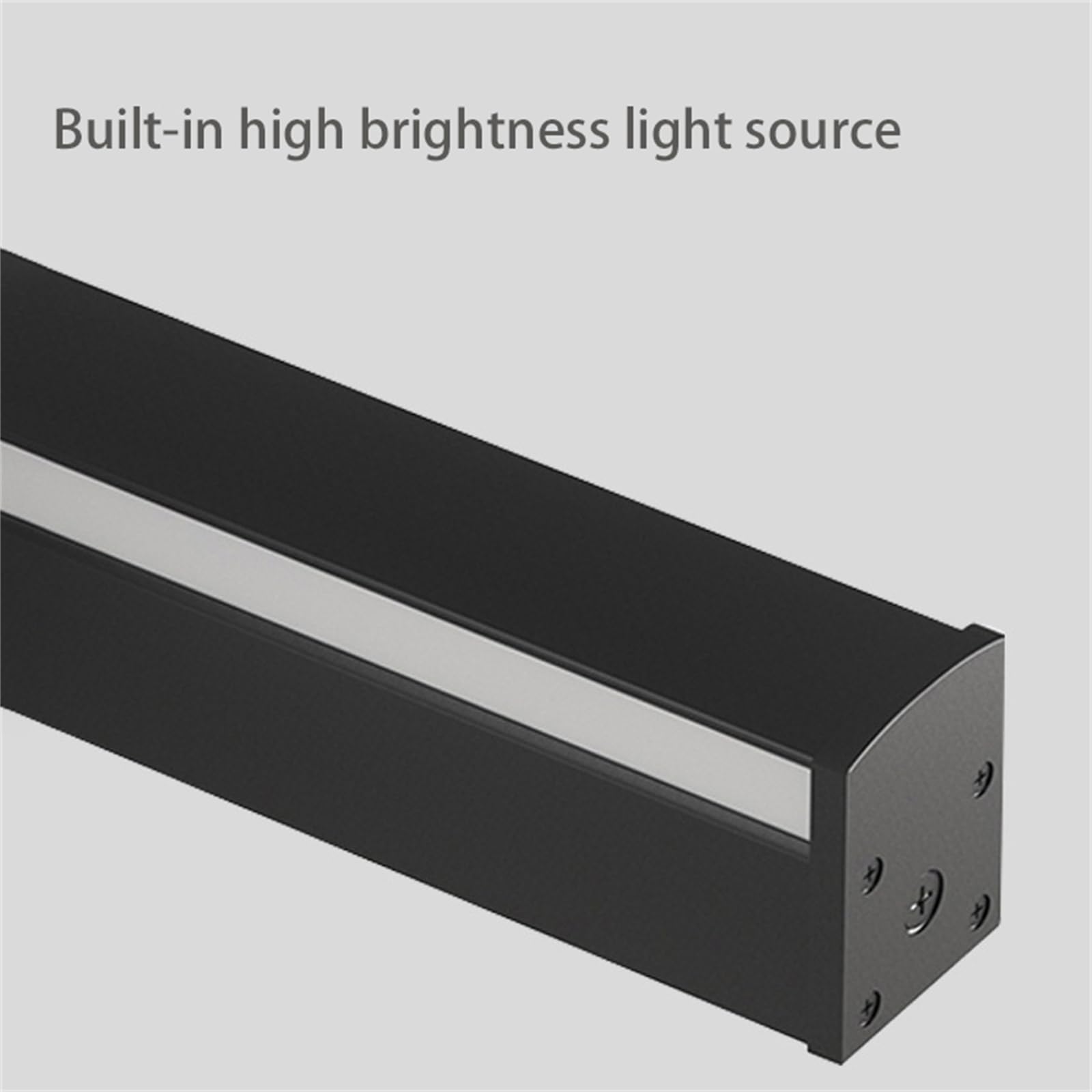 Applique Murale LED Rechargeable Batterie avec Interrupteur Lampe Murale Aluminium Acrylique Intérieur Éclairage Mural Noir Longue Design Moderne Luminaire Mural Pour Couloir (100cm,Lumière Chaude)