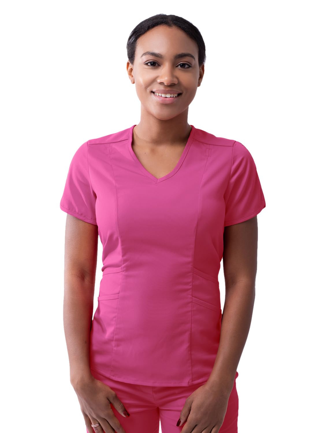 Adar Pro Scrubs for Women - Modern V-Neck Scrub Top