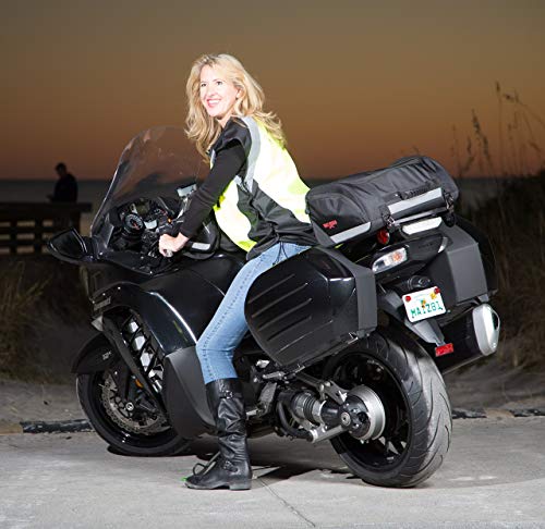 Badass Moto High Vis Vest Reflective Motorcycle Vest. Yellow. Size 3Xl - Can Be Worn Over 2Xl + Jackets. Adjustable Sides, Zipper Front & Pocket. Bikers, Atv, Hunting, Cycling, Military #TOP7