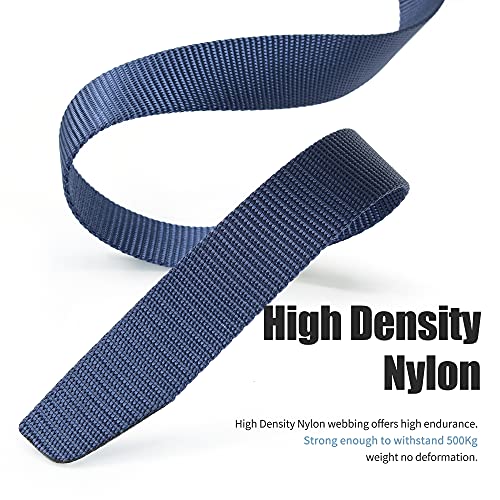 Mile High Life Nylon Golf Belt For Men | Young Boys School Uniform Belt | Youth Baseball Belt (Navy ,1.25" Width & 142Cm Length) #TOP4