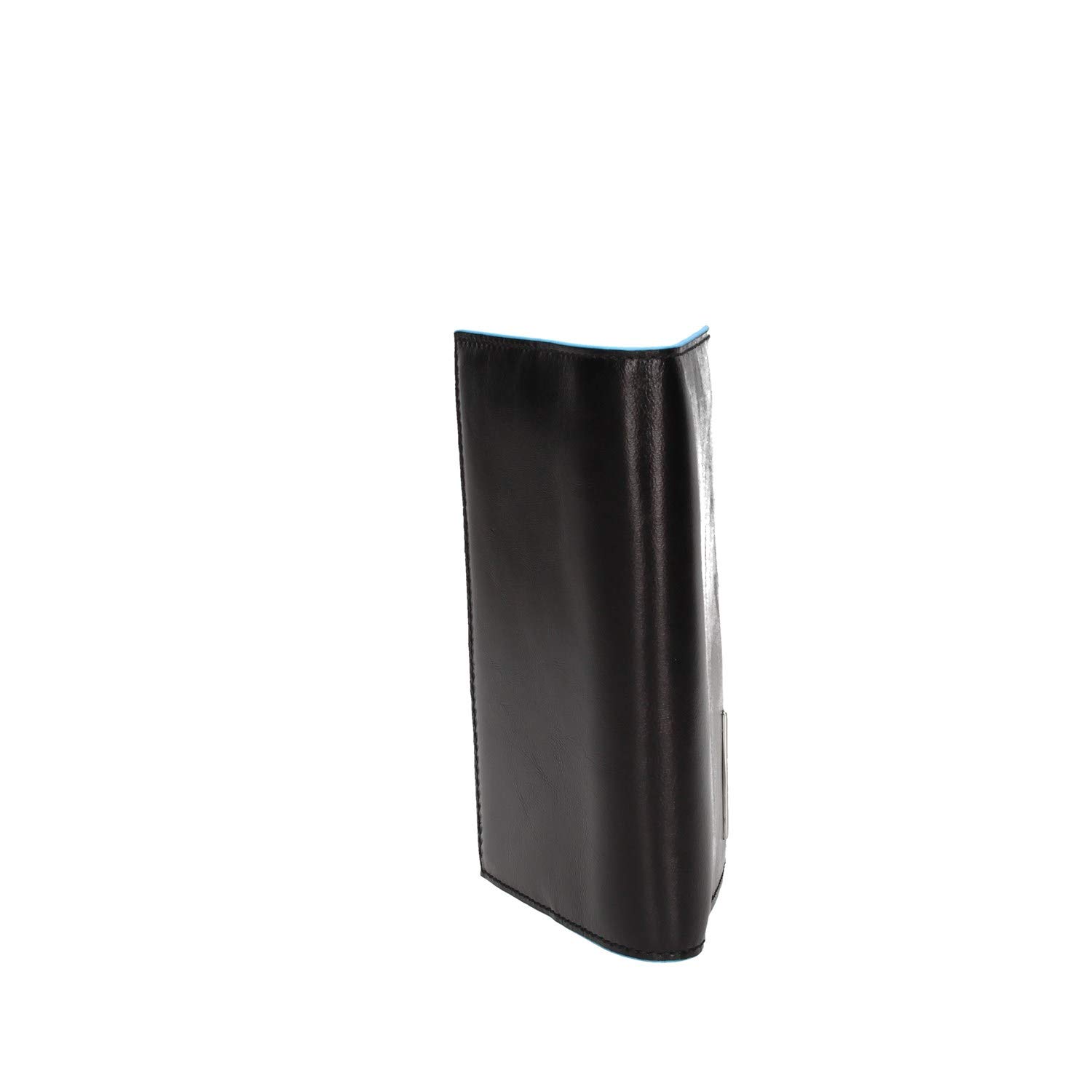 PIQUADRO - Porta Passaporto 9 cm Blue Square in Pelle - Unisex - Nero | Formato viaggio, Elegante e Professionale, Compatto, Trasferte