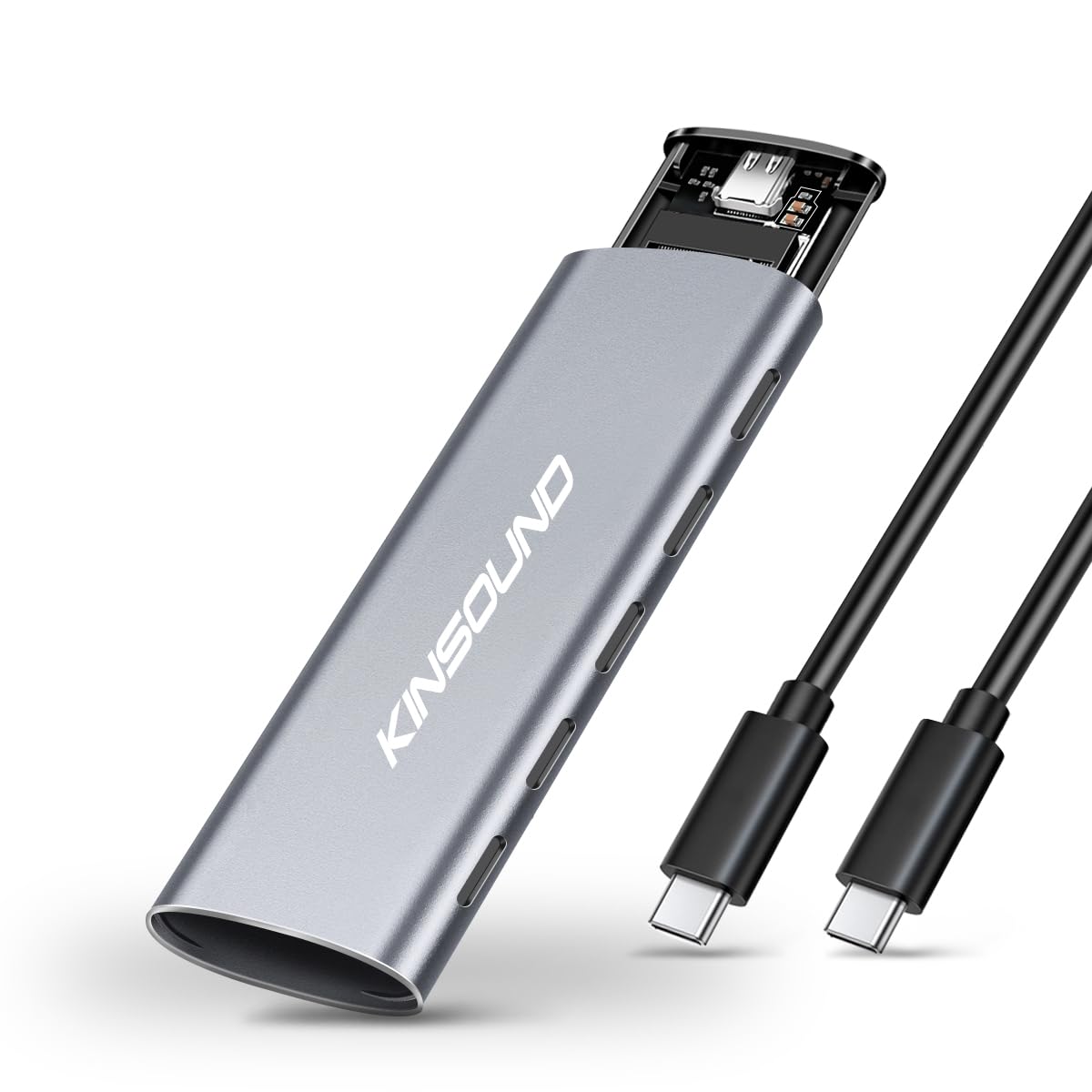 Kinsound M.2 NVMe SSD Enclosure Adapter Tool-Free,Aluminum 10Gbps USB C External Portable NVMe M.2 Enclosure USB 3.1 Gen2 Thunderbolt 3 Support UASP Trim for PCIe M B+M Keys Size 2230/2242/2260/2280 (B0C4HB7VKM) Amazon Price History, Amazon Price Tracker